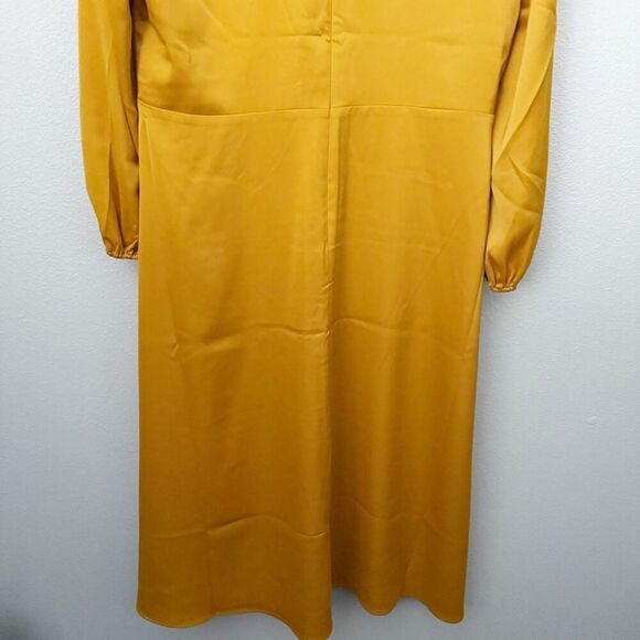 BANANA REPUBLIC | NWT "Sugar Maple Leaf" Golden Yellow Midi Dress Tie | 16 - Picture 6 of 7